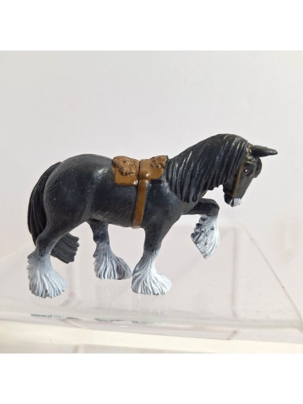 Angus Disney Brave Horse Figure Miniature 3" Black White Cake Topper - Picture 1 of 9